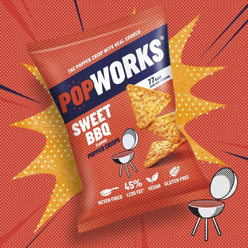 Popworks Sweet BBQ Popped Crisps