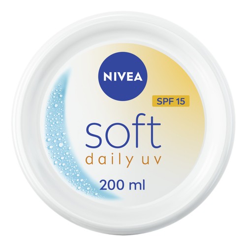 NIVEA Soft Daily UV Moisturiser for Face Hand & Body SPF15 200ml