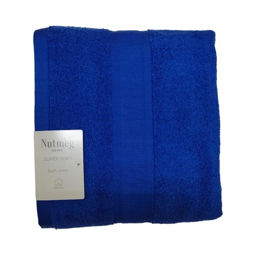 Nutmeg Home Supersoft Cotton Bath Sheet Blue