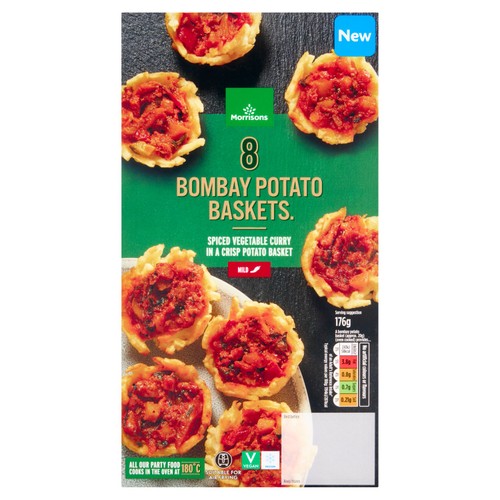 Morrisons 8 Bombay Potato Baskets 176g