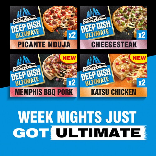 Chicago Town 2 Deep Dish Ultimate BBQ Pork Mini Pizzas