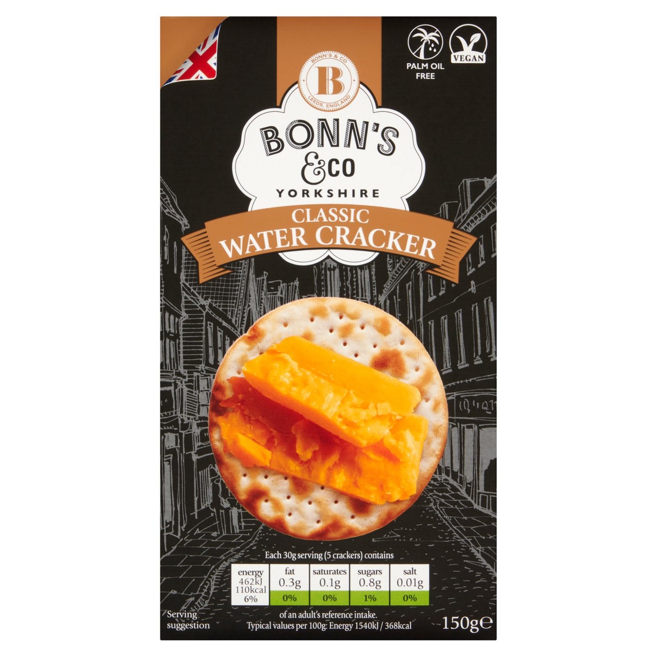 Bonn's & Co Flame Baked Water Crackers 150g