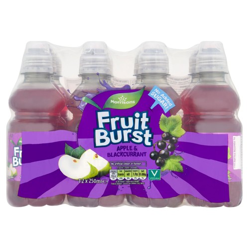 Morrisons Fruit Burst Apple & Blackcurrant 12 x 250ml