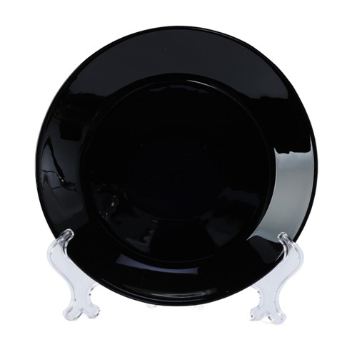 Nutmeg Home Essentials Black Glass Dinner Plate Morrisons Online