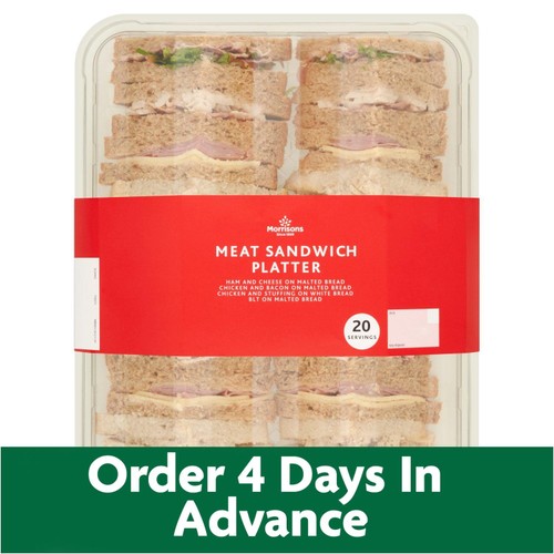 Cooked Meat Sandwich Platter (20 Pieces) - Eat On Same Day  FTO