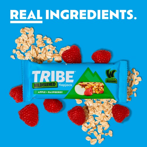 Tribe Wildfarmed Apple & Raspberry Flapjacks