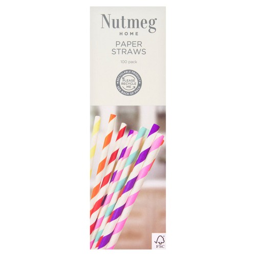 Morrisons Paper Straws Striped