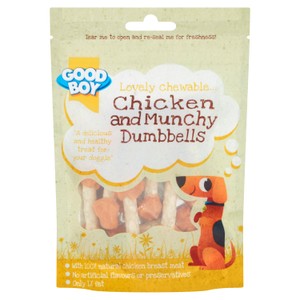 Good Boy 90g Chewy Chicken Dumbbells Dog Treats
