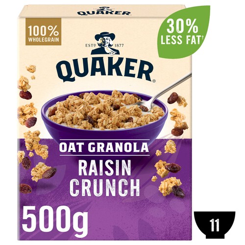 Quaker Oat Raisin Granola Cereal