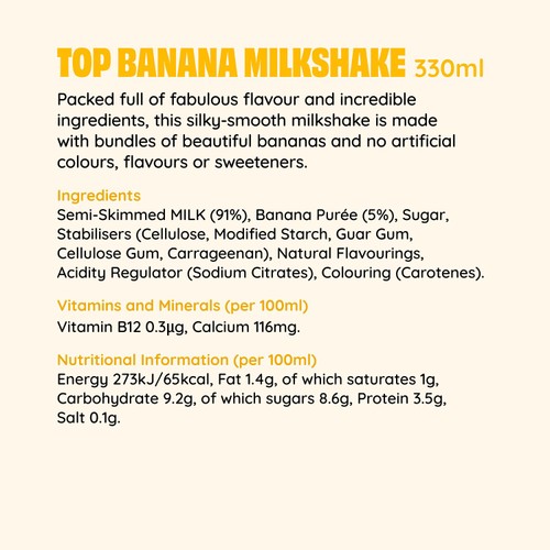 Shaken Udder Top Banana Milkshake