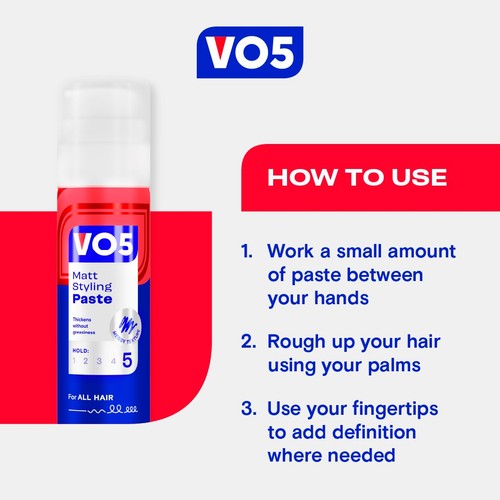 Vo5 Matt Styling Paste 100ml