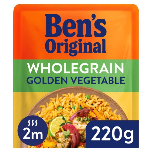 Bens Original Wholegrain Golden Vegetable Microwave Rice