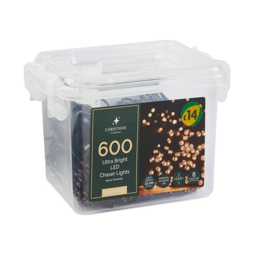 Morrisons 600 Warm White Led Chaser Lights