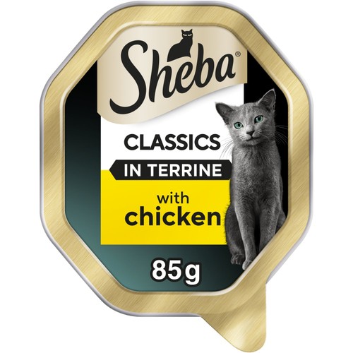 Sheba Classics Wet Cat Food Tray With Chicken In Terrine 85g