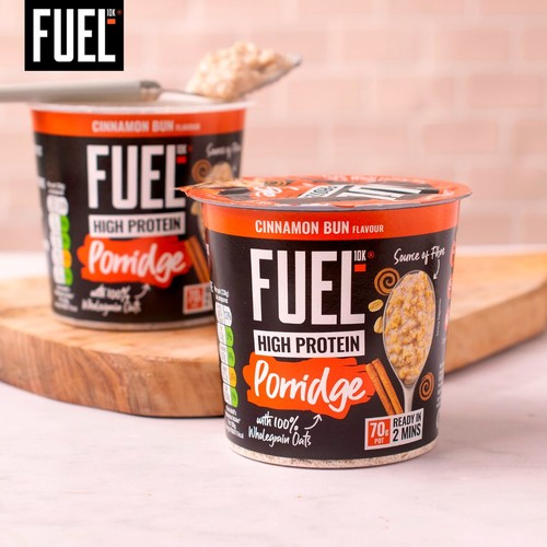 FUEL10K High Protein Cinnamon Bun Porridge Oat Cereal Pot 70g