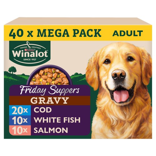 Winalot Friday Suppers Mixed Variety Fish In Gravy Wet Dog Food 