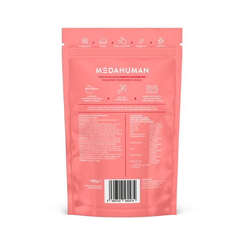 MEDAHUMAN Energy Mushroom Superblend Powder 