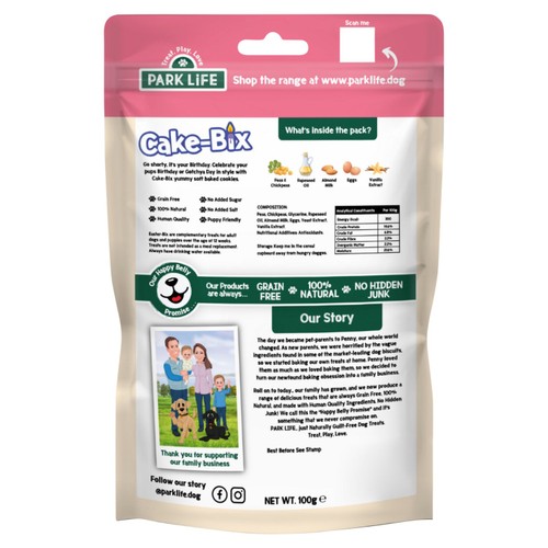 Park Life Cake-Bix Dog Biscuits Birthday Cake Flavour 