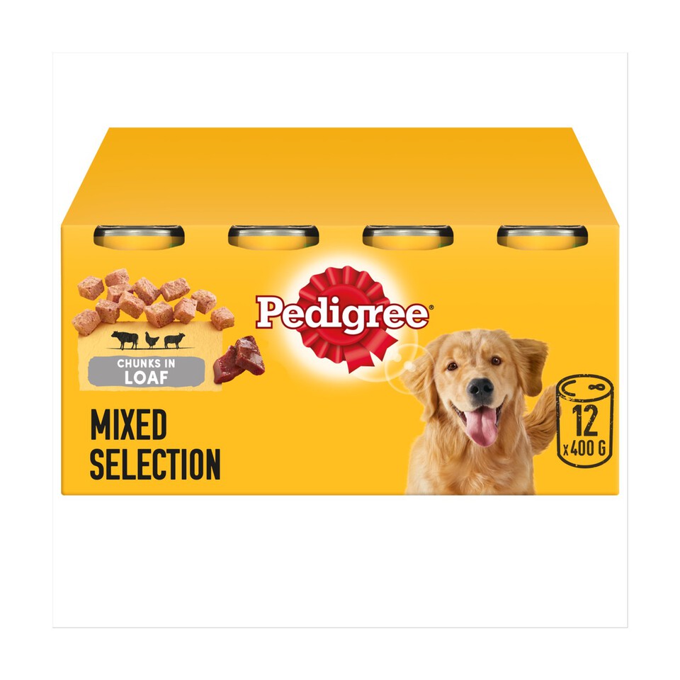 Pedigree Can Adult Dog Wet Chunks in loaf Original, Chicken & Lamb