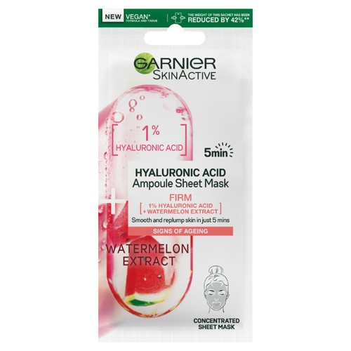 Garnier hyaluronic acid ampoule sheet mask watermelon