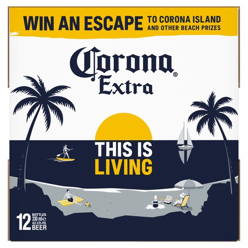 Corona Extra Premium Lager Beer Bottles 12 x 330ml