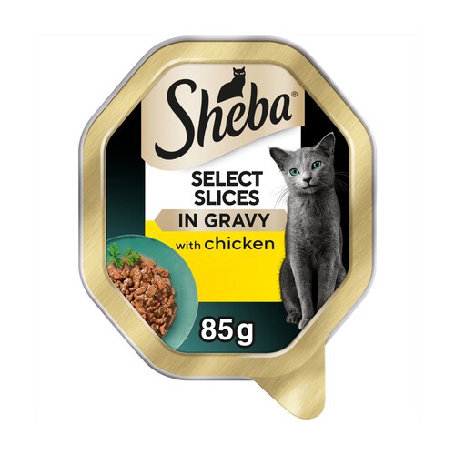 Sheba Select Slices Cat Food Tray With Chicken In Gravy