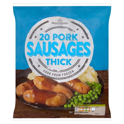 Morrisons 20 Thick Pork Sausages