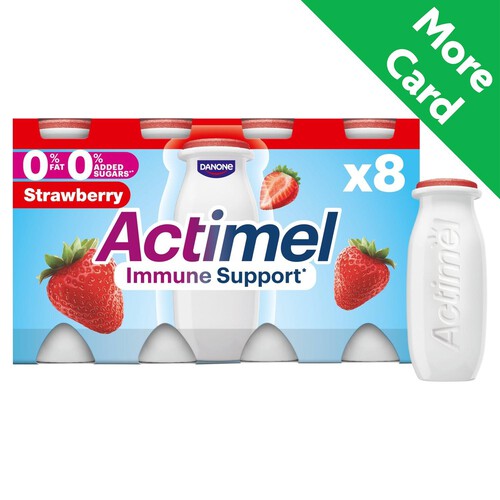 Actimel 0% Fat Strawberry Yogurt Drinks