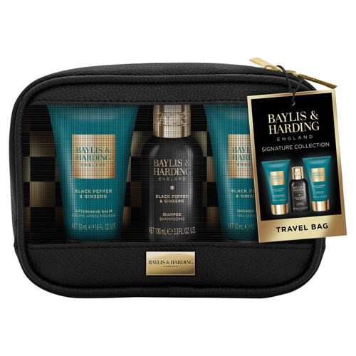 Baylis & Harding Black Pepper & Ginseng Men's Travel Bag Gift Set