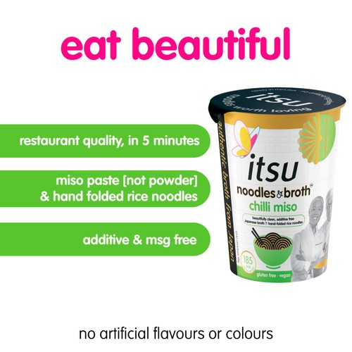Itsu Chilli Miso Instant Noodles & Broth Pot 65g