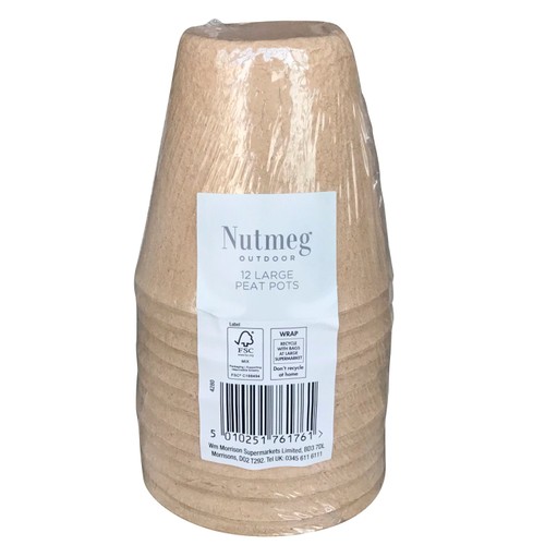 Nutmeg Large Peat Pots 8cm