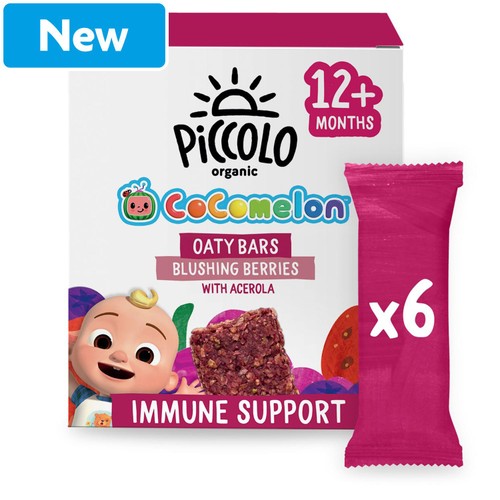 Piccolo Organic Cocomelon Oaty Bars Berries with Acerola 12+M 6x23g