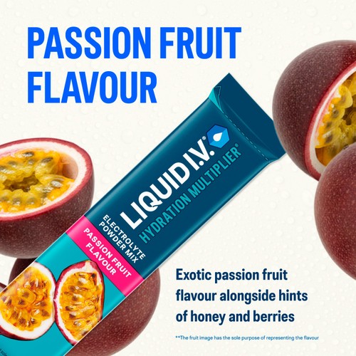 Liquid IV Hydration Electrolyte Powder Passion Fruit 3 Sachets