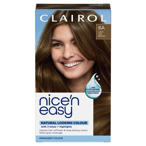 Clairol Nice'n Easy Creme Permanent Hair Dye - 6a Light Ash Brown