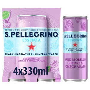 San Pellegrino Essenza Infused Sparkling Water Cherry & Pomegranate 4x330Ml