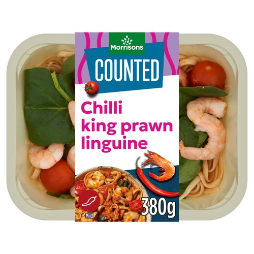 Morrisons Calorie Counted King Prawn Linguine 380g