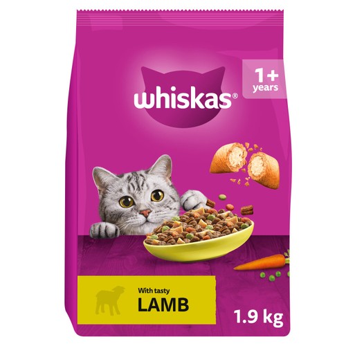 Whiskas 1+ Lamb Adult Dry Cat Food