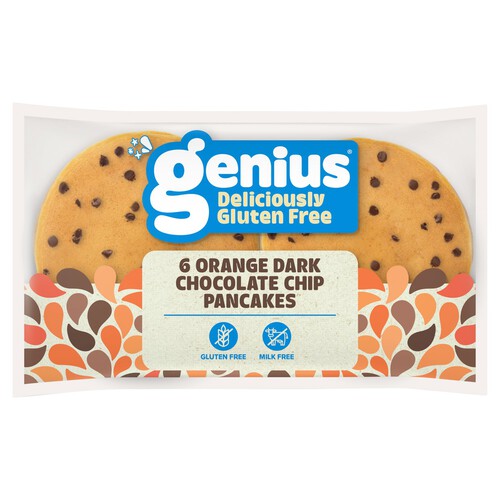 Genius Delicously Gluten Free Orange Dark Chocolate Chip Pancakes 