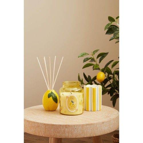 Nutmeg Home Lemon Stripe Candle
