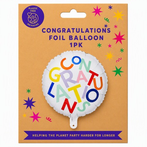 Mad Party Congratulations Foil Balloon