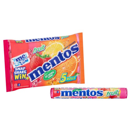 Mentos Fruit Chewy Dragees Rolls