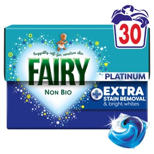 Fairy Platinum Non-Bio Pods Washing Liquid Capsules 30 Washes