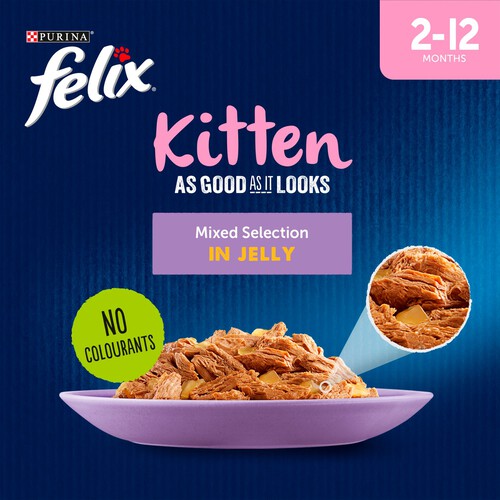 Felix As Good As It Looks Kitten Mixed In Jelly Wet Cat Food