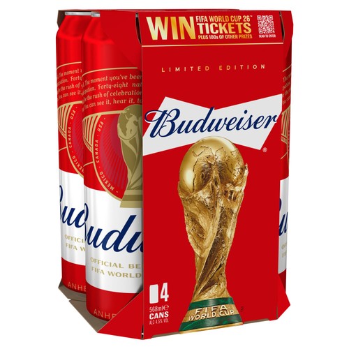 Budweiser Cans 4x568ml