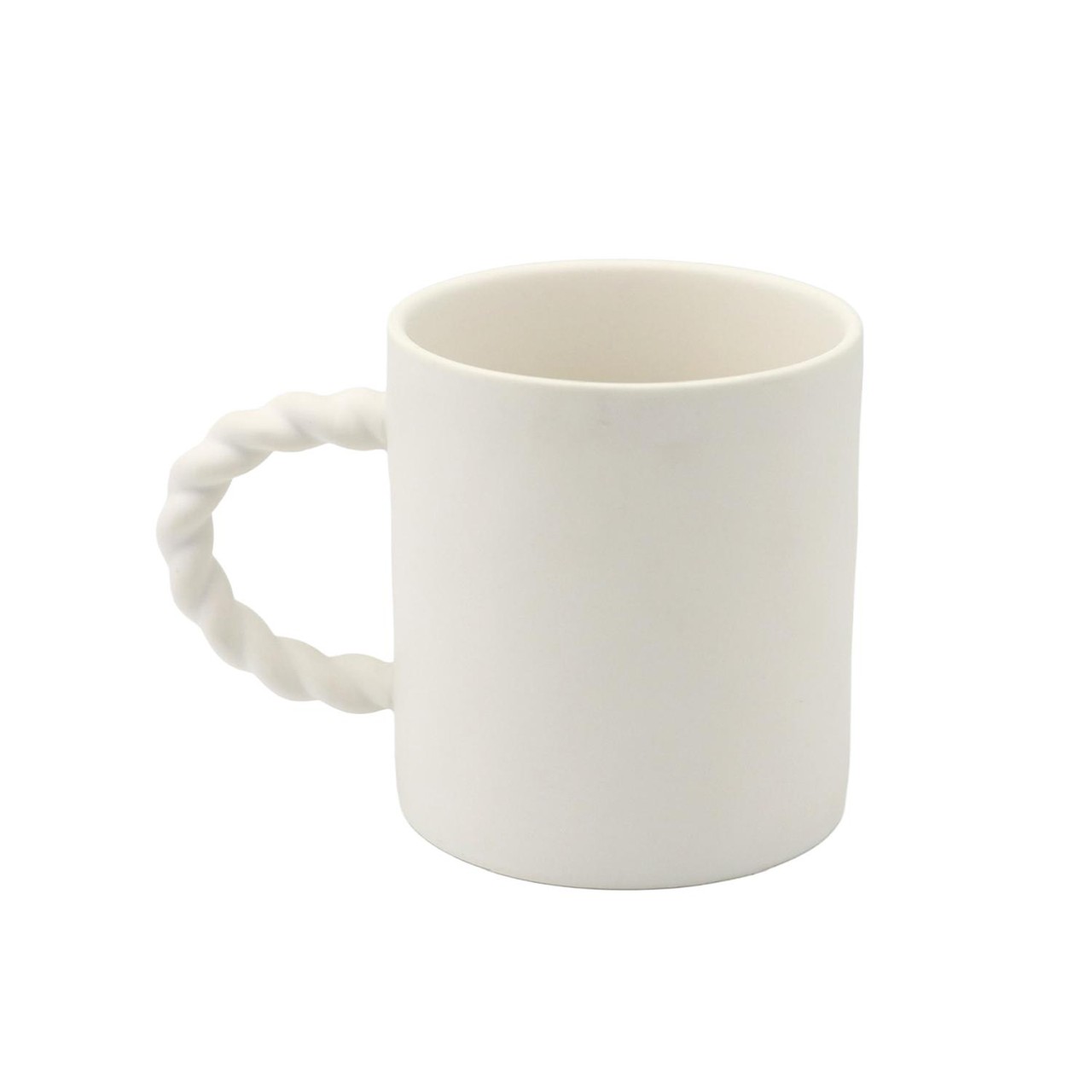Nutmeg Home Knot Handle Mug Cream