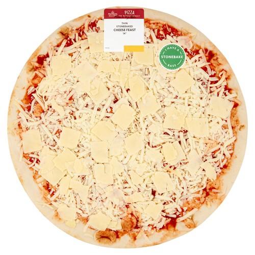 Market Street Extra Cheesy Thin Stonebaked 14 Pizza