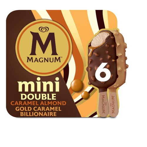 Magnum Mini Double Caramel Almond & Caramel Billionaire Ice Cream Sticks