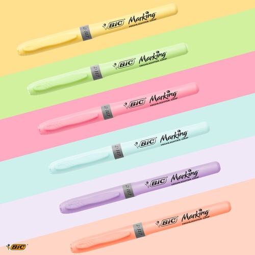 Bic Highlighter Grip Pastel Assorted