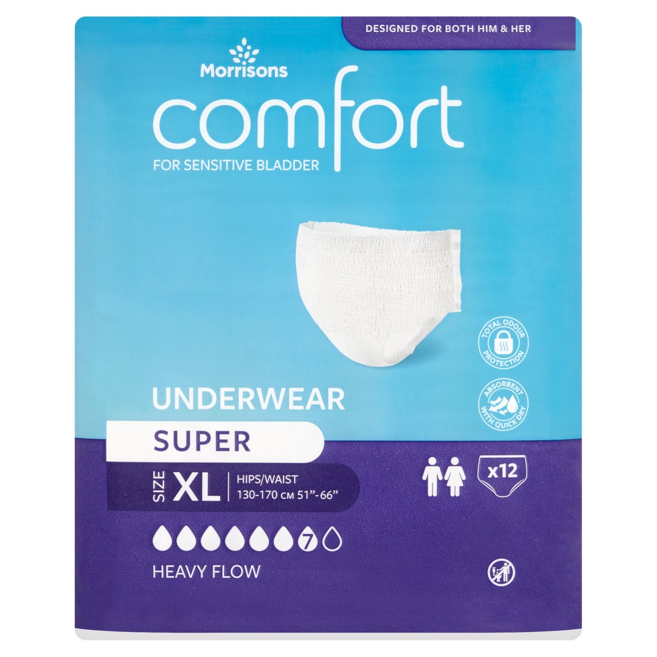 Morrisons Incontinence Super Underwear Pants Extra Large