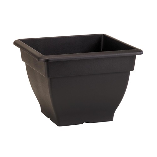 Strata 38cm Square Bell Pot Black GN405